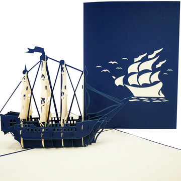 Sail Ship 3D Pop Up Card UK